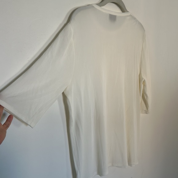 NWOT St. John Viscose Blend White Blouse - Picture 8 of 8